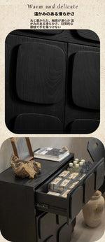 アッシュ材とパイン多層板のスタイリッシュキャビネット|モダンインテリアに最適な収納家具 hsysg-4985