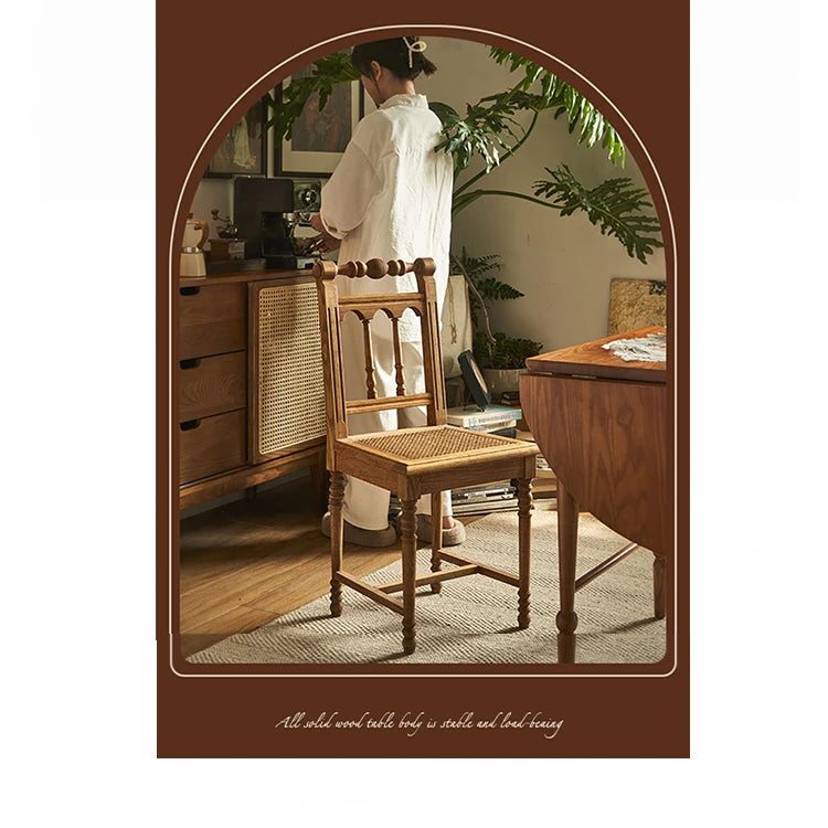 アッシュ材ラタン製のナチュラルデザインチェア|心地よい座り心地と上品な雰囲気を演出 hsysg-4986