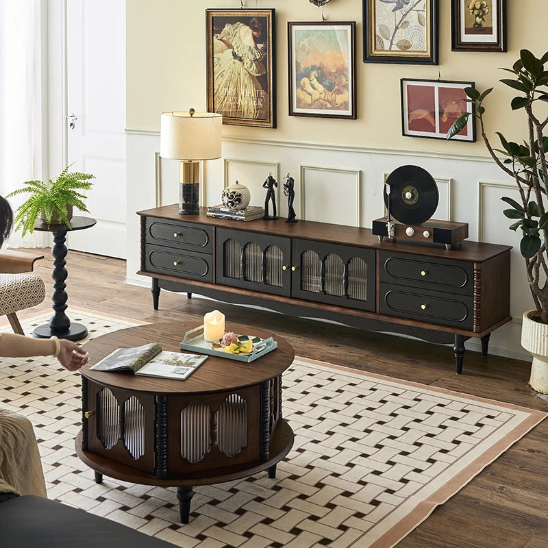 アッシュ材とガラスのシックなテレビ台 | モダンな収納とスタイリッシュなデザイン hsysg-4989