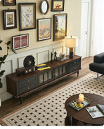 アッシュ材とガラスのシックなテレビ台 | モダンな収納とスタイリッシュなデザイン hsysg-4989