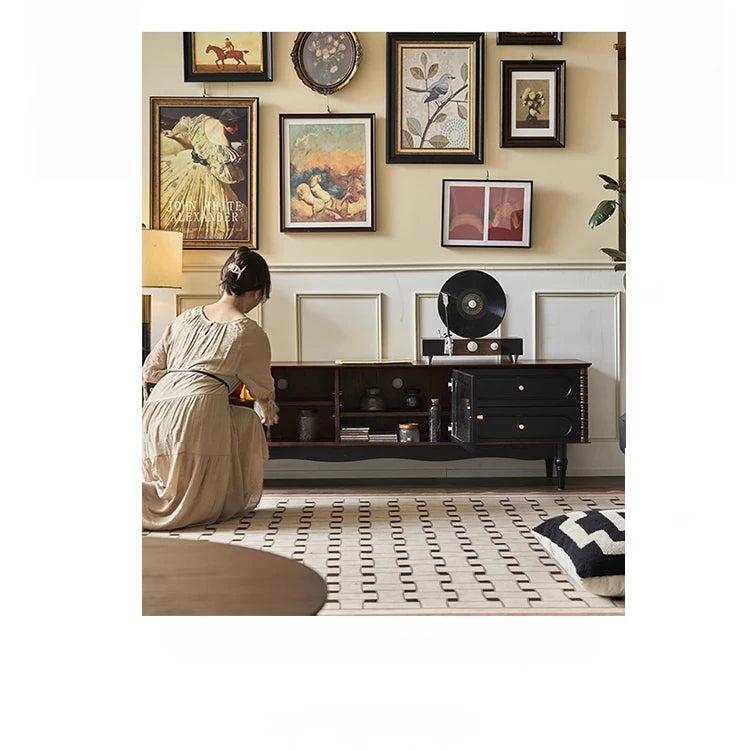 アッシュ材とガラスのシックなテレビ台 | モダンな収納とスタイリッシュなデザイン hsysg-4989