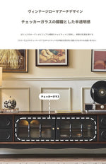 アッシュ材とガラスのシックなテレビ台 | モダンな収納とスタイリッシュなデザイン hsysg-4989