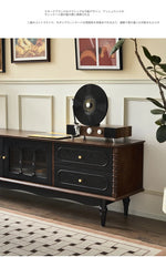 アッシュ材とガラスのシックなテレビ台 | モダンな収納とスタイリッシュなデザイン hsysg-4989