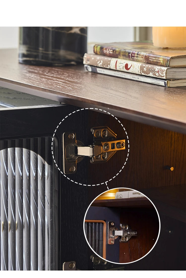 アッシュ材とガラスのシックなテレビ台 | モダンな収納とスタイリッシュなデザイン hsysg-4989