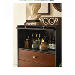 アッシュ材キャビネット - 美しいガラス扉付き、スタイリッシュな収納家具 hsysg-4990