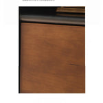 アッシュ材キャビネット - 美しいガラス扉付き、スタイリッシュな収納家具 hsysg-4990