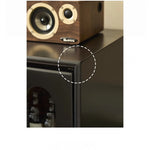 アッシュ材キャビネット - 美しいガラス扉付き、スタイリッシュな収納家具 hsysg-4990