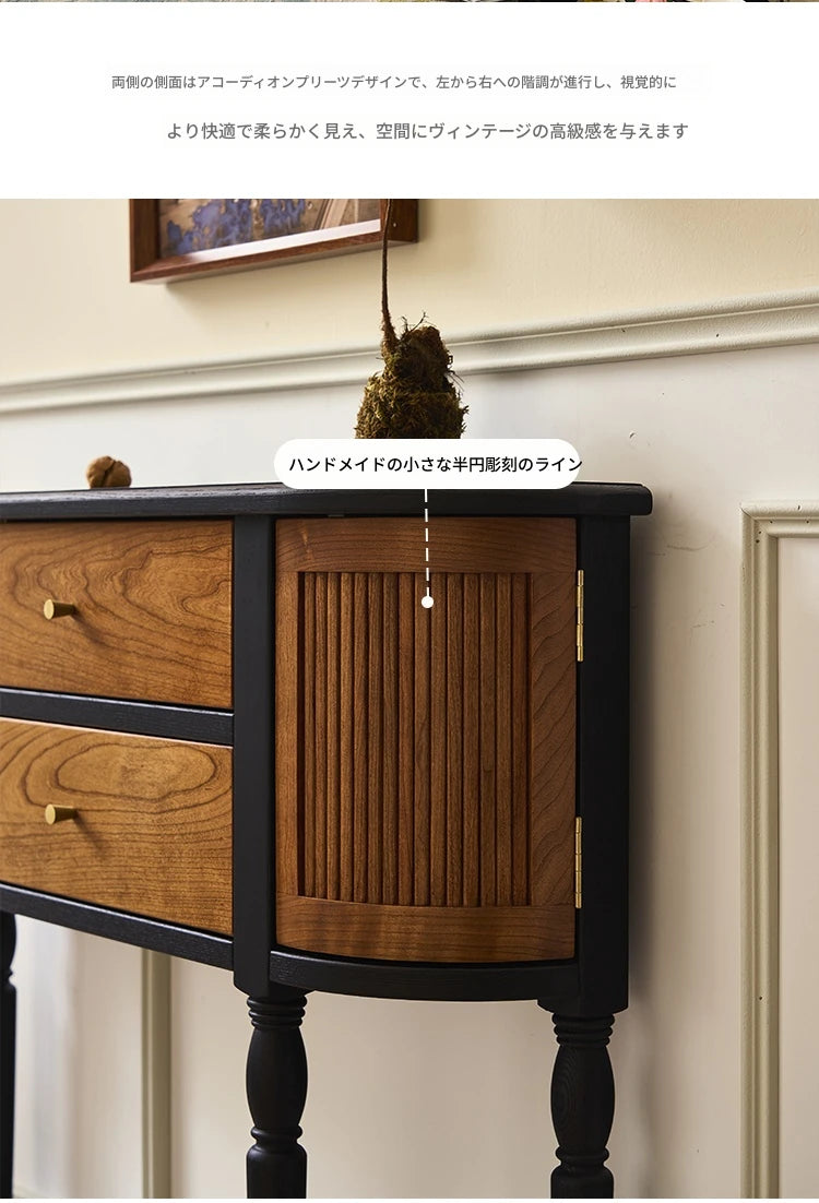 アッシュ材を使用したスタイリッシュなキャビネット - 収納力抜群でインテリアを彩るデザイン hsysg-4991