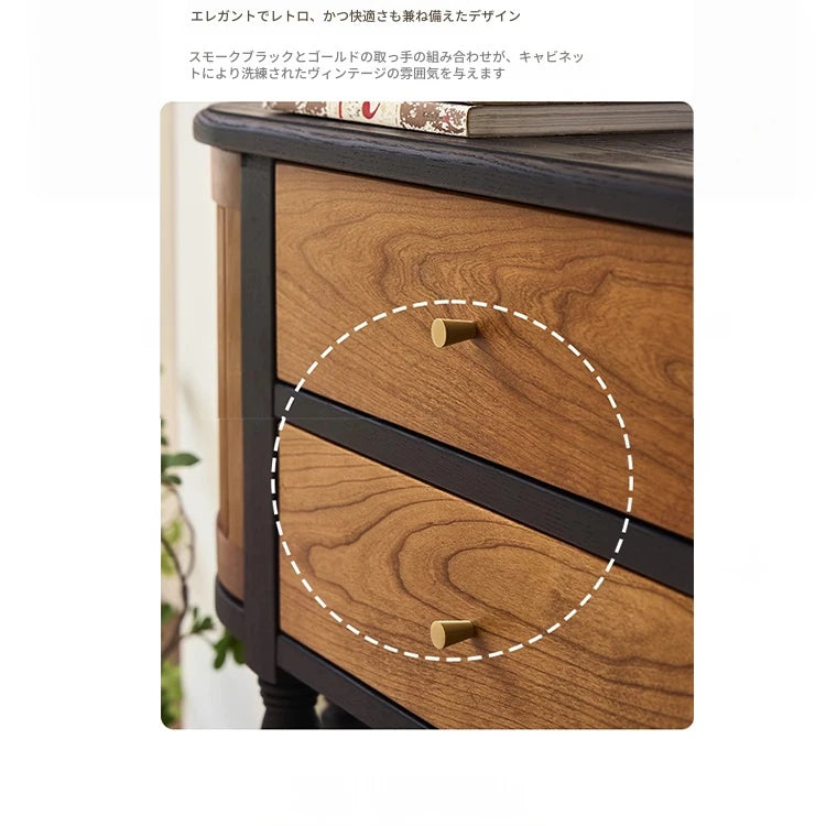 アッシュ材を使用したスタイリッシュなキャビネット - 収納力抜群でインテリアを彩るデザイン hsysg-4991