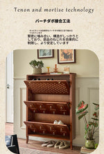 アッシュ材製モダンキャビネット|チェックパターン扉付き収納家具|スタイリッシュなインテリアに最適 hsysg-4992