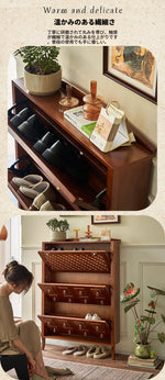 アッシュ材製モダンキャビネット|チェックパターン扉付き収納家具|スタイリッシュなインテリアに最適 hsysg-4992