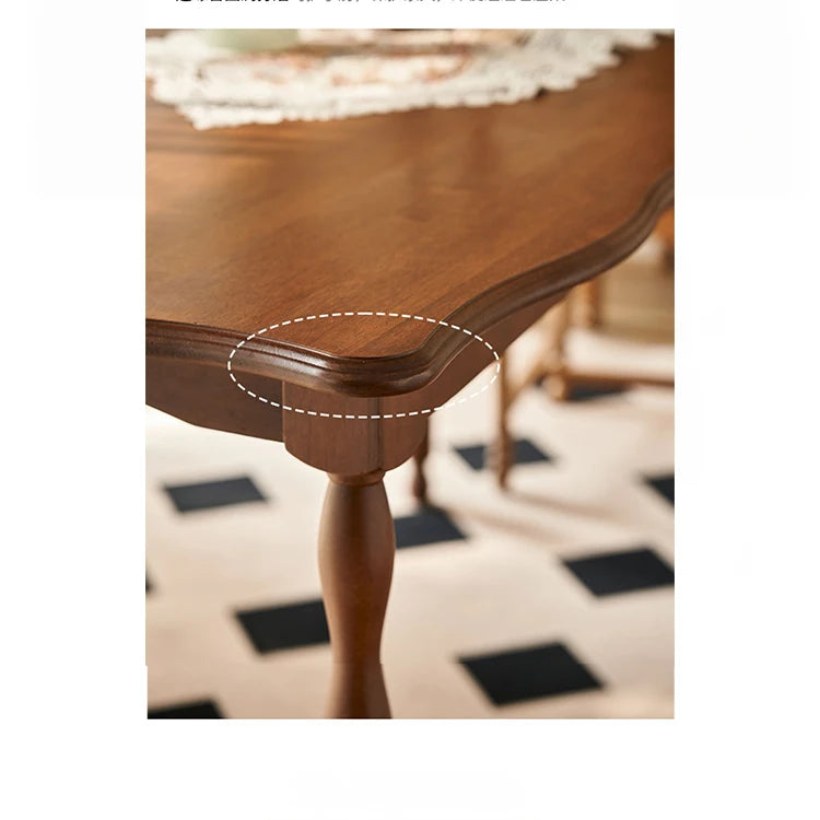 アッシュ材のクラシックデザインテーブル|エレガントなダイニングスタイルを演出するインテリア家具 hsysg-4993