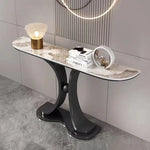 ラグジュアリーな極スリム玄関テーブル セラミック天板のモダンコンソール 壁付け設置 シンプルでミニマルな廊下用サイドボード htlty-3548