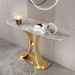 ラグジュアリーな極スリム玄関テーブル セラミック天板のモダンコンソール 壁付け設置 シンプルでミニマルな廊下用サイドボード htlty-3548