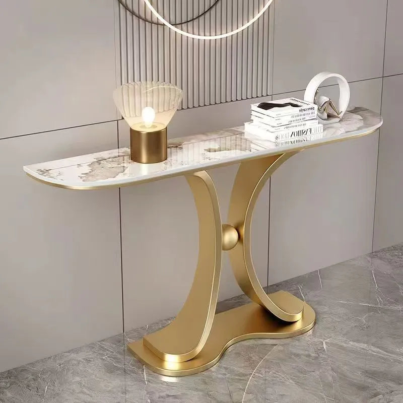 ラグジュアリーな極スリム玄関テーブル セラミック天板のモダンコンソール 壁付け設置 シンプルでミニマルな廊下用サイドボード htlty-3548