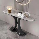 ラグジュアリーな極スリム玄関テーブル セラミック天板のモダンコンソール 壁付け設置 シンプルでミニマルな廊下用サイドボード htlty-3548