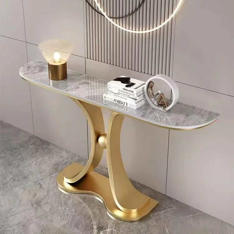 ラグジュアリーな極スリム玄関テーブル セラミック天板のモダンコンソール 壁付け設置 シンプルでミニマルな廊下用サイドボード htlty-3548