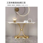 ラグジュアリーな極スリム玄関テーブル セラミック天板のモダンコンソール 壁付け設置 シンプルでミニマルな廊下用サイドボード htlty-3548