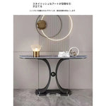 ラグジュアリーな極スリム玄関テーブル セラミック天板のモダンコンソール 壁付け設置 シンプルでミニマルな廊下用サイドボード htlty-3548