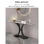 ラグジュアリーな極スリム玄関テーブル セラミック天板のモダンコンソール 壁付け設置 シンプルでミニマルな廊下用サイドボード htlty-3548