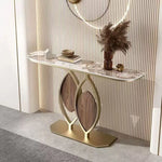 イタリアンスタイル玄関コンソール セラミック天板のエントランステーブル シンプル収納棚 モダンでラグジュアリーなリビング壁付けテーブル htlty-3549