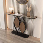 イタリアンスタイル玄関コンソール セラミック天板のエントランステーブル シンプル収納棚 モダンでラグジュアリーなリビング壁付けテーブル htlty-3549