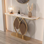 イタリアンスタイル玄関コンソール セラミック天板のエントランステーブル シンプル収納棚 モダンでラグジュアリーなリビング壁付けテーブル htlty-3549