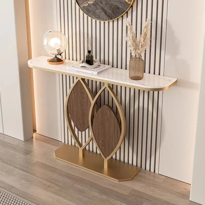 イタリアンスタイル玄関コンソール セラミック天板のエントランステーブル シンプル収納棚 モダンでラグジュアリーなリビング壁付けテーブル htlty-3549