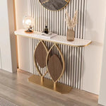 イタリアンスタイル玄関コンソール セラミック天板のエントランステーブル シンプル収納棚 モダンでラグジュアリーなリビング壁付けテーブル htlty-3549