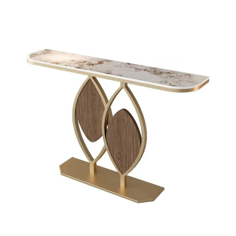 イタリアンスタイル玄関コンソール セラミック天板のエントランステーブル シンプル収納棚 モダンでラグジュアリーなリビング壁付けテーブル htlty-3549