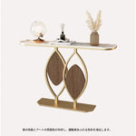 イタリアンスタイル玄関コンソール セラミック天板のエントランステーブル シンプル収納棚 モダンでラグジュアリーなリビング壁付けテーブル htlty-3549