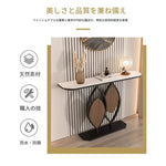 イタリアンスタイル玄関コンソール セラミック天板のエントランステーブル シンプル収納棚 モダンでラグジュアリーなリビング壁付けテーブル htlty-3549