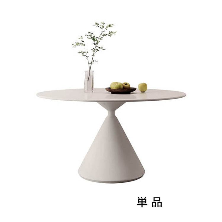 ホワイトマット岩板 2人掛け ラウンドダイニングテーブル チェアセット 小スペース向け モダン ブラック ホワイト シンプル クリーム風デザインhtt-3531