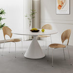 ホワイトマット岩板 2人掛け ラウンドダイニングテーブル チェアセット 小スペース向け モダン ブラック ホワイト シンプル クリーム風デザインhtt-3531