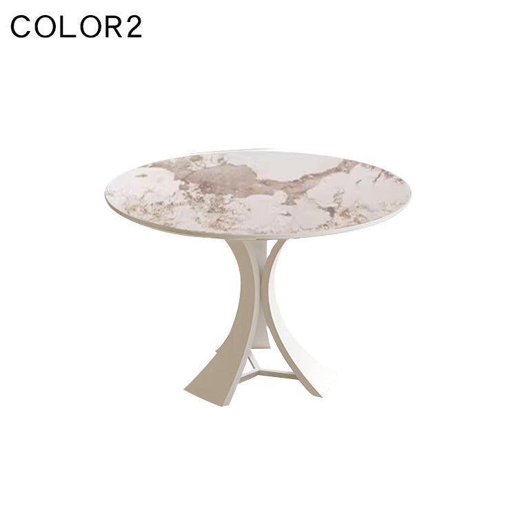 ダイニングテーブル おしゃれ 円形 おしゃれ セラミック天板 金属脚 幅60 70 80 90 100 110 120 130cm ホワイト 北欧風 モダン 2人 4人 6人用 食卓テーブル ラウンドテーブル htt-3536