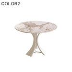 ダイニングテーブル おしゃれ 円形 おしゃれ セラミック天板 金属脚 幅60 70 80 90 100 110 120 130cm ホワイト 北欧風 モダン 2人 4人 6人用 食卓テーブル ラウンドテーブル htt-3536