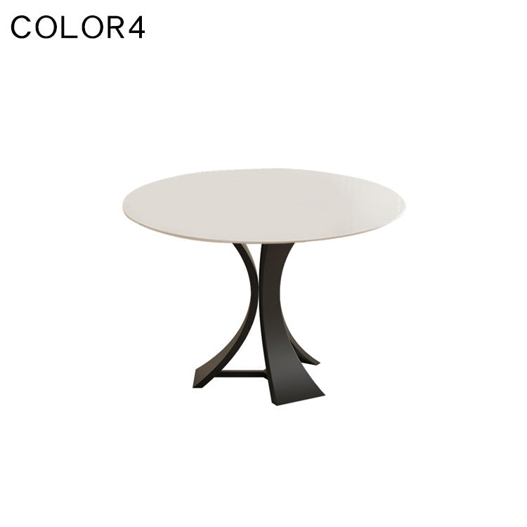 ダイニングテーブル おしゃれ 円形 おしゃれ セラミック天板 金属脚 幅60 70 80 90 100 110 120 130cm ホワイト 北欧風 モダン 2人 4人 6人用 食卓テーブル ラウンドテーブル htt-3536