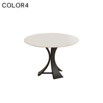 ダイニングテーブル おしゃれ 円形 おしゃれ セラミック天板 金属脚 幅60 70 80 90 100 110 120 130cm ホワイト 北欧風 モダン 2人 4人 6人用 食卓テーブル ラウンドテーブル htt-3536