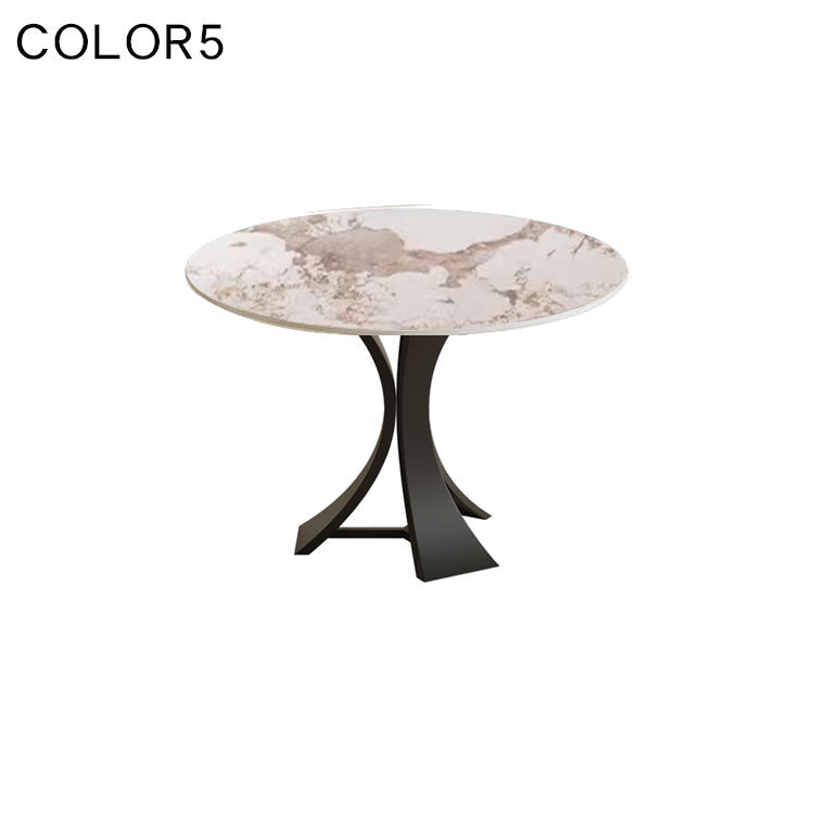 ダイニングテーブル おしゃれ 円形 おしゃれ セラミック天板 金属脚 幅60 70 80 90 100 110 120 130cm ホワイト 北欧風 モダン 2人 4人 6人用 食卓テーブル ラウンドテーブル htt-3536