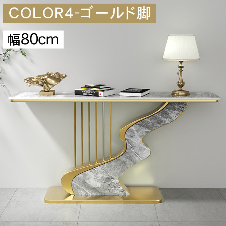 セラミック天板玄関コンソールテーブル モダンラグジュアリー シンプルアート風壁付け装飾キャビネット htt-3537