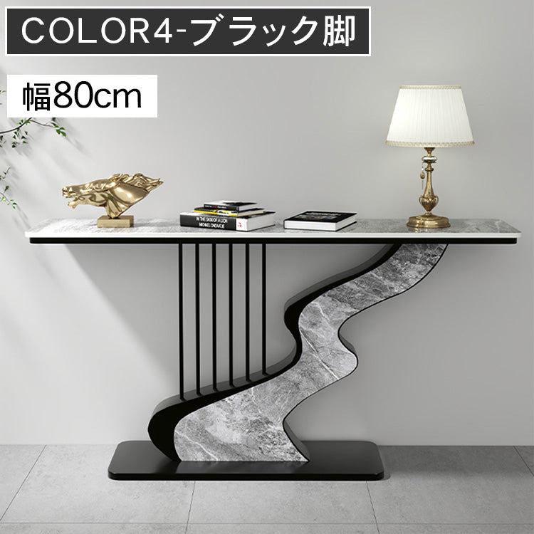 セラミック天板玄関コンソールテーブル モダンラグジュアリー シンプルアート風壁付け装飾キャビネット htt-3537