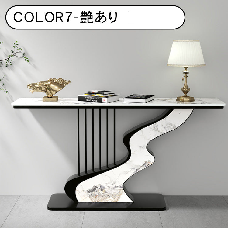 セラミック天板玄関コンソールテーブル モダンラグジュアリー シンプルアート風壁付け装飾キャビネット htt-3537