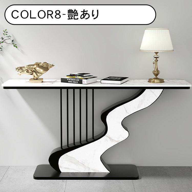 セラミック天板玄関コンソールテーブル モダンラグジュアリー シンプルアート風壁付け装飾キャビネット htt-3537