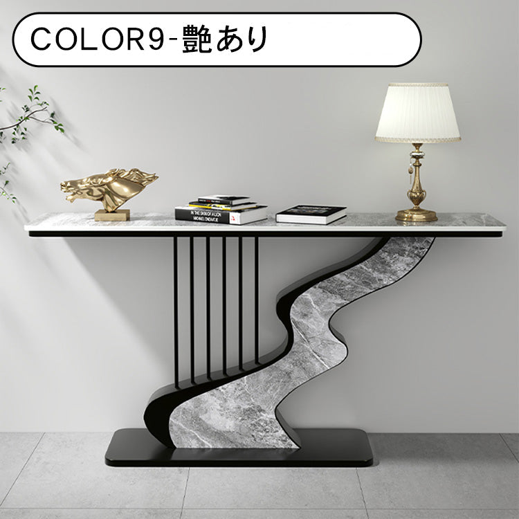 セラミック天板玄関コンソールテーブル モダンラグジュアリー シンプルアート風壁付け装飾キャビネット htt-3537