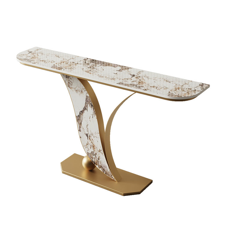 イタリアンラグジュアリーデザイン セラミック天板玄関コンソールテーブル アート風ハイエンド装飾台 htt-3540