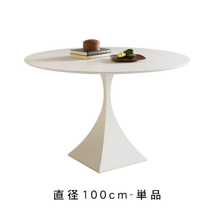 モダンイタリアン風|セラミック天板 2人掛け ラウンドダイニングテーブル 2色展開(ブラック/ホワイト)小空間にも最適なミニマルデザインhtt-3840