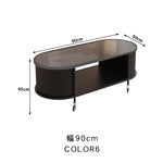 フレンチクリーム風|移動式ローテーブル|リビング用|省スペース対応|楕円形|高見えシンプルサイドテーブル htt-3841