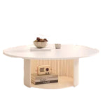 セラミック天板ローテーブル|ミニマルモダン|小スペース向け|ミルキーホワイト|円形センターテーブル htt-3842