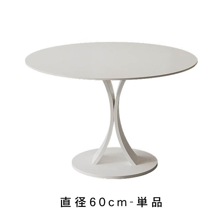 セラミック天板 2人掛け ラウンドダイニングテーブル|イタリアンミニマルデザイン/高級感/家庭用 業務用/省スペース対応 htt-3843
