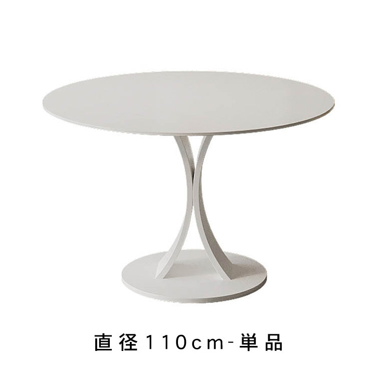 セラミック天板 2人掛け ラウンドダイニングテーブル|イタリアンミニマルデザイン/高級感/家庭用 業務用/省スペース対応 htt-3843